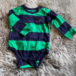 Baby Gap Striped Longsleeve Onesie, 12-18 months